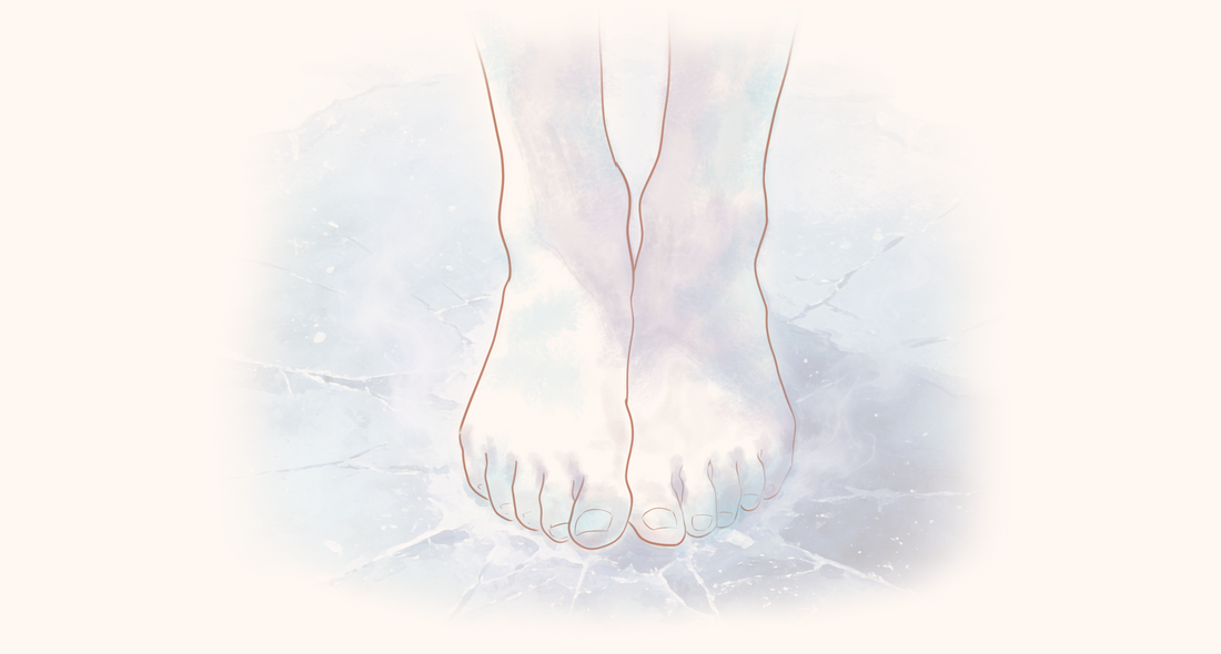 illustration of cold feet, the cause of cold feet and how to fix it